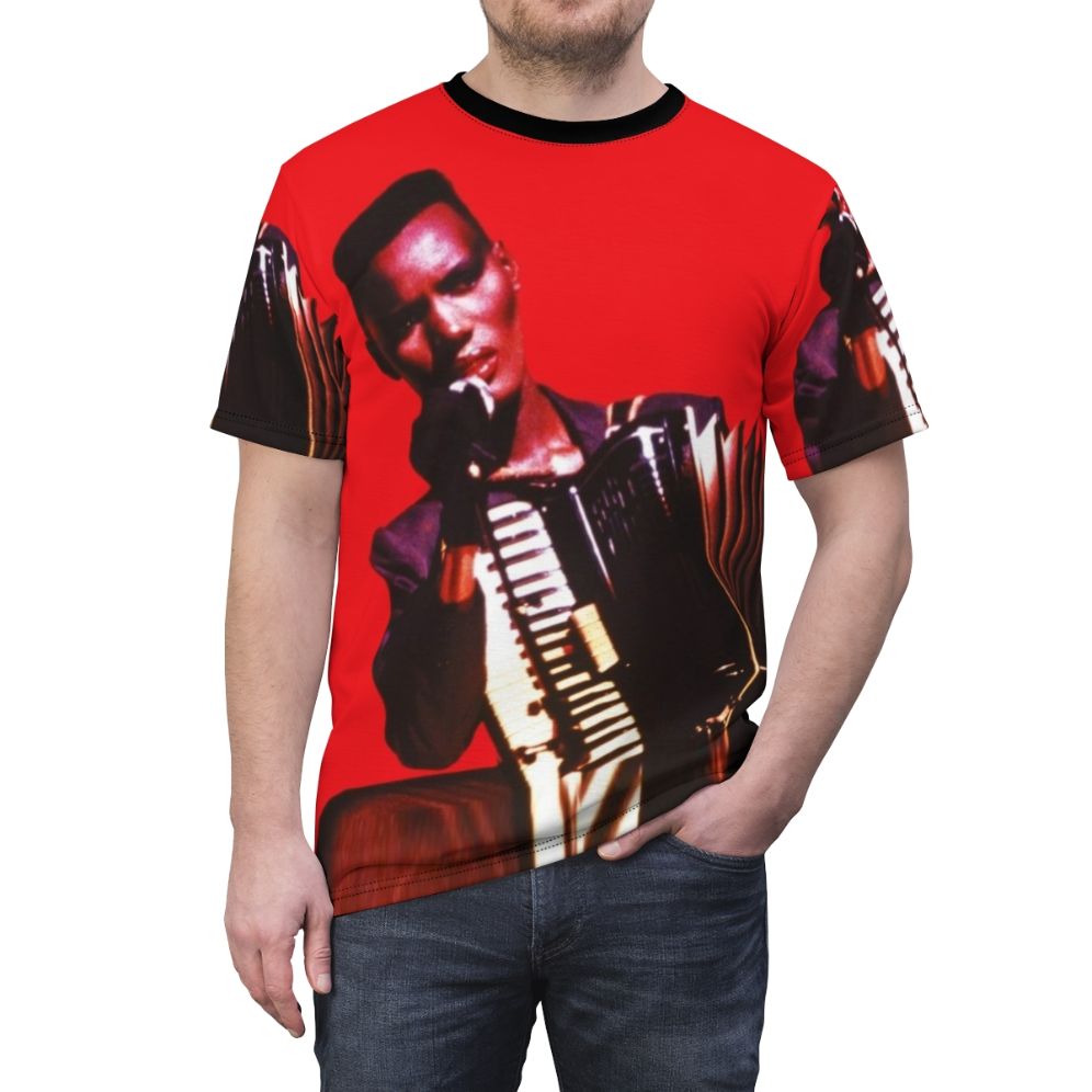 Retro 80s Grace Jones Inspired AOP T-shirt - men front