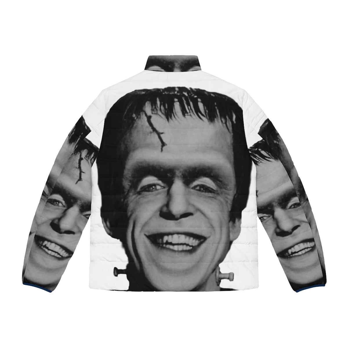 Herman Munster profile puffer jacket featuring the iconic character from the classic TV series The Munsters - Back