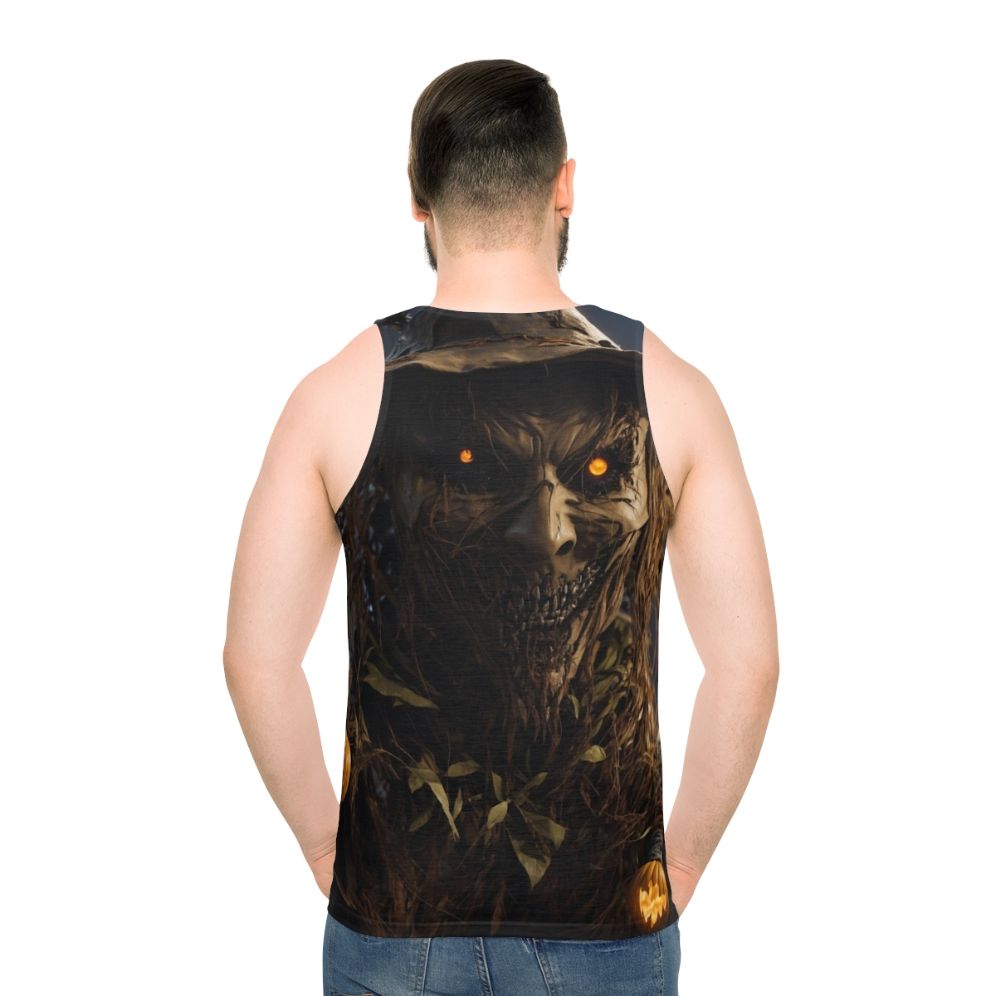 Halloween scarecrow unisex tank top - men back