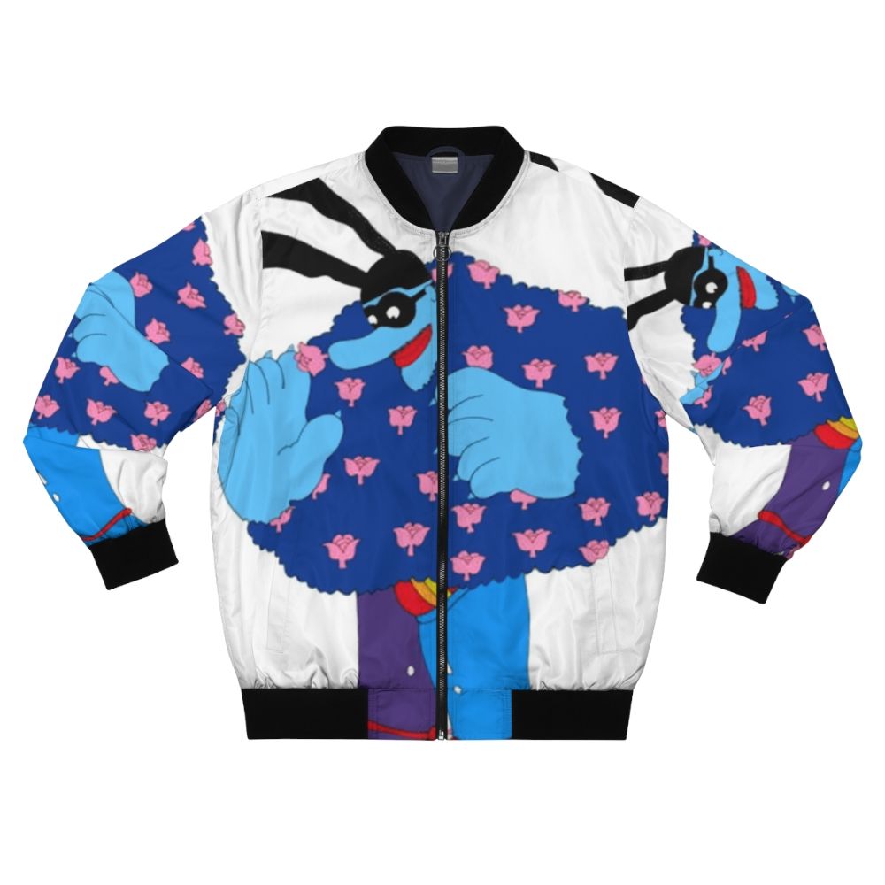 Blue Meanie Bomber Jacket with Beatles-inspired graphics