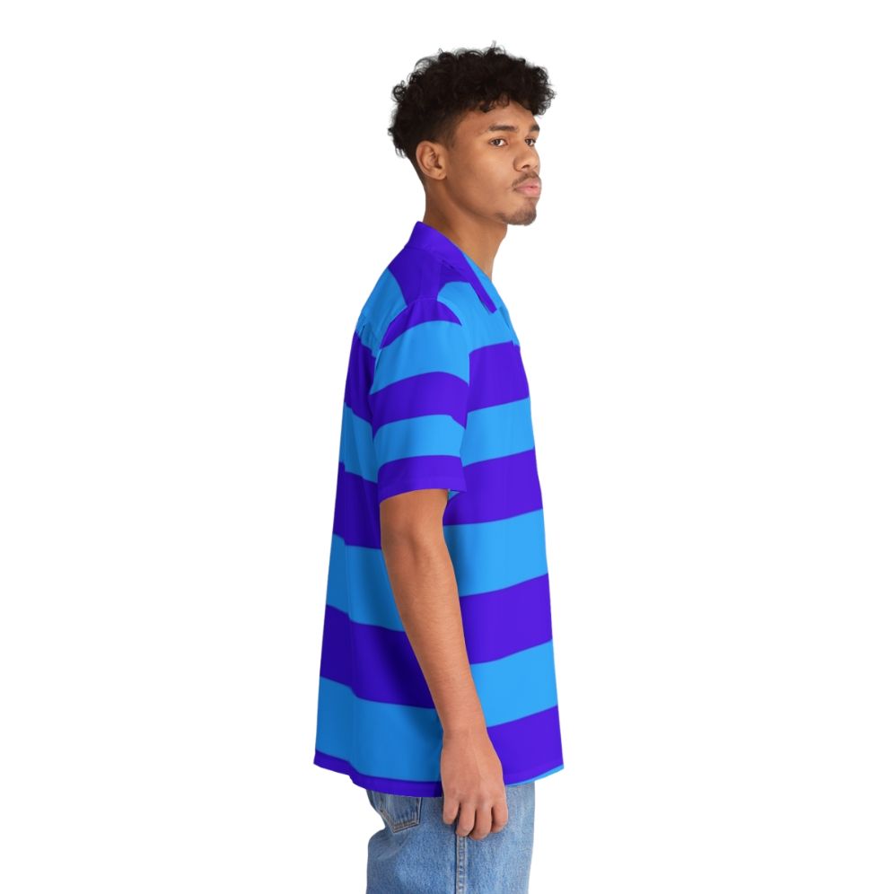 Blue and purple striped Hawaiian shirt - People Pight