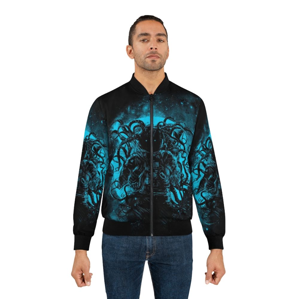 Cosmic Horror Bomber Jacket - A Space Themed Bomber Jacket with Octopus and Tentacle Motifs - Lifestyle