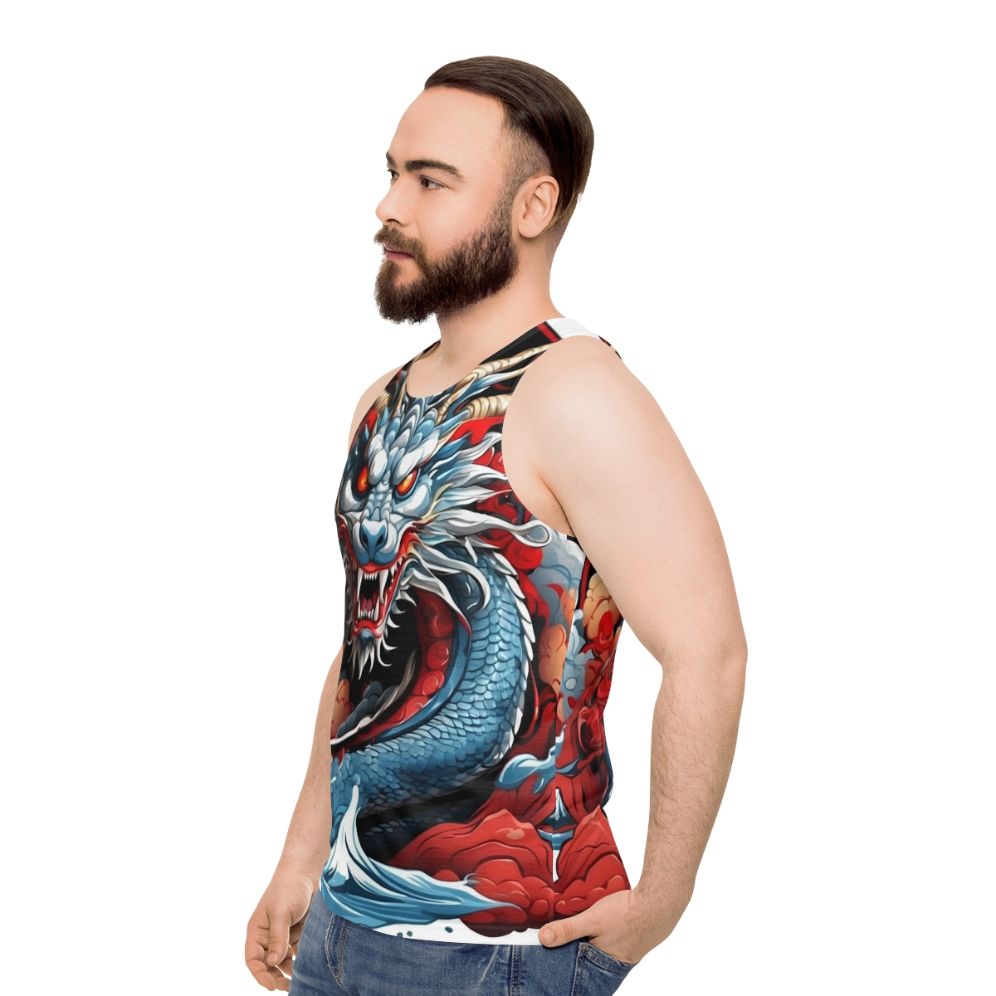 Dragon Chinese Zodiac Unisex Tank Top - men side