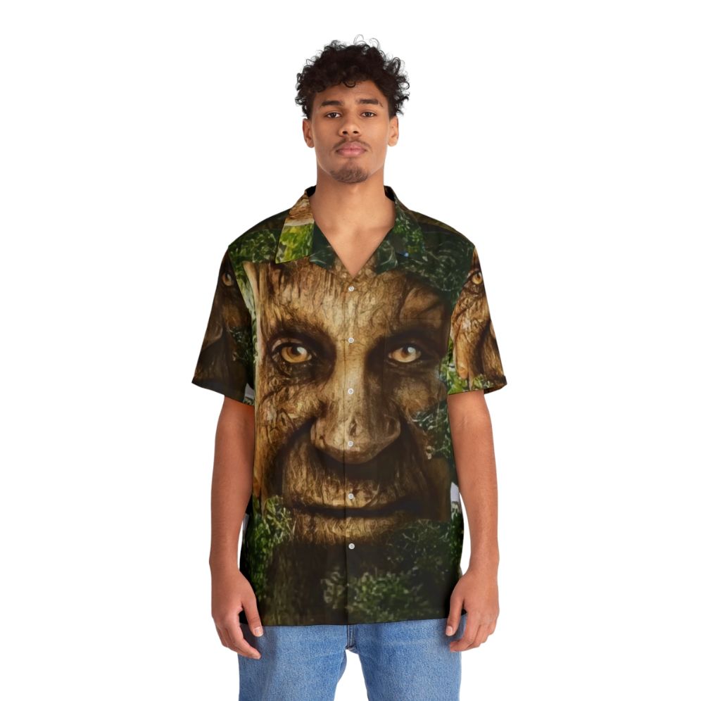 Wise Mystical Tree Meme Hawaiian Shirt with Funny Old Oak Tree Design - People Front