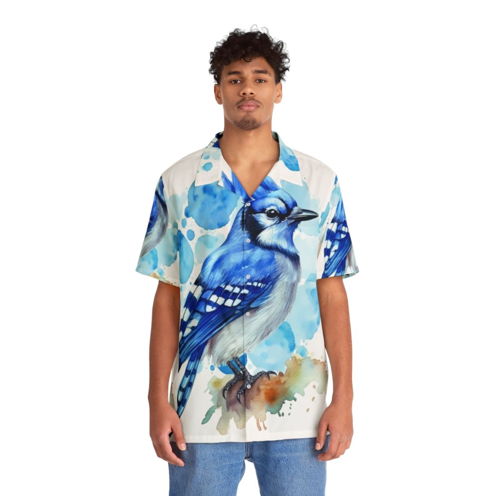 Blue Jay Hawaiian Shirt - People Front