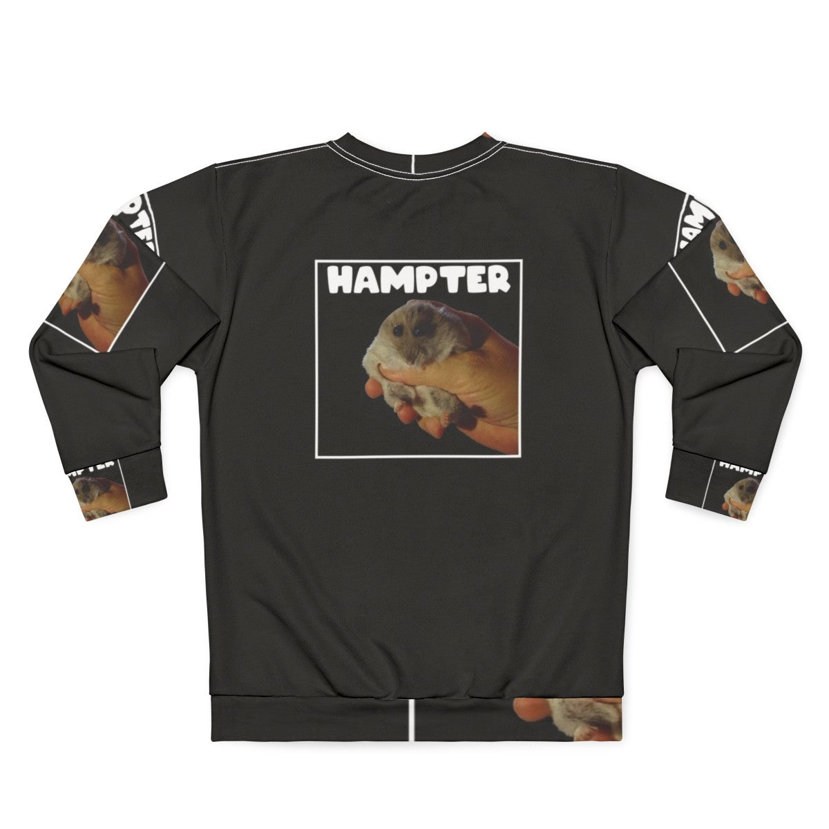 Hampter Meme Hamster Sweatshirt - Back