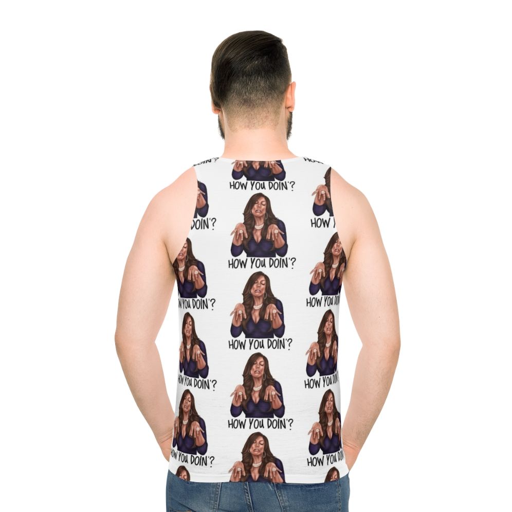 "How You Doin?" Unisex Funny Tank Top - men back