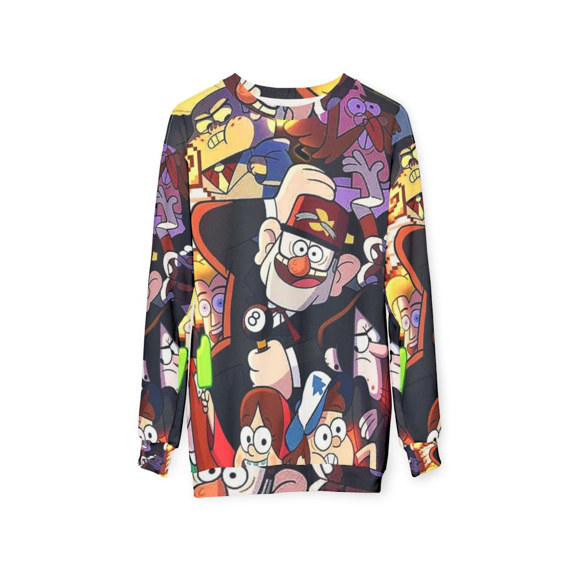 Gravity Falls Cartoon Graphic Sweatshirt - hanging