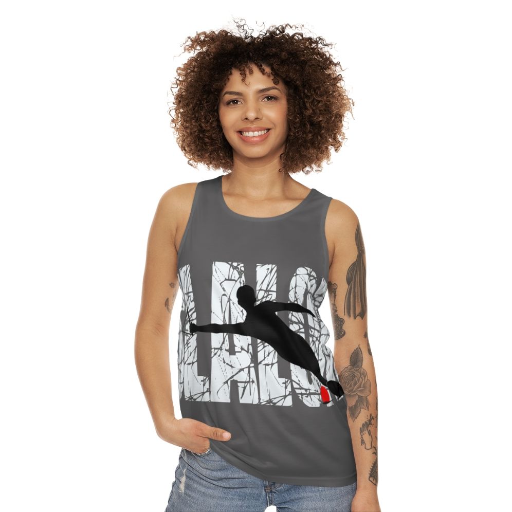 Slalom water skier unisex tank top - women