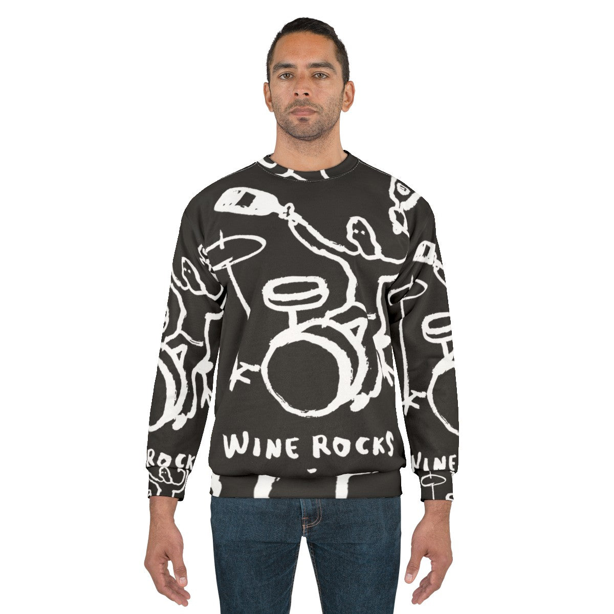 Rocks Wine Sweatshirt - Music Lover's Essential - men