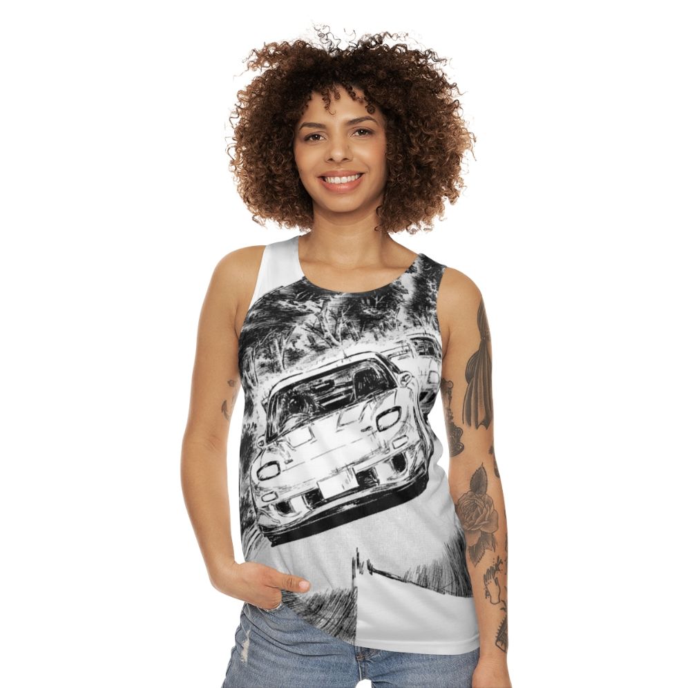 Initial D inspired JDM cars unisex tank top - women