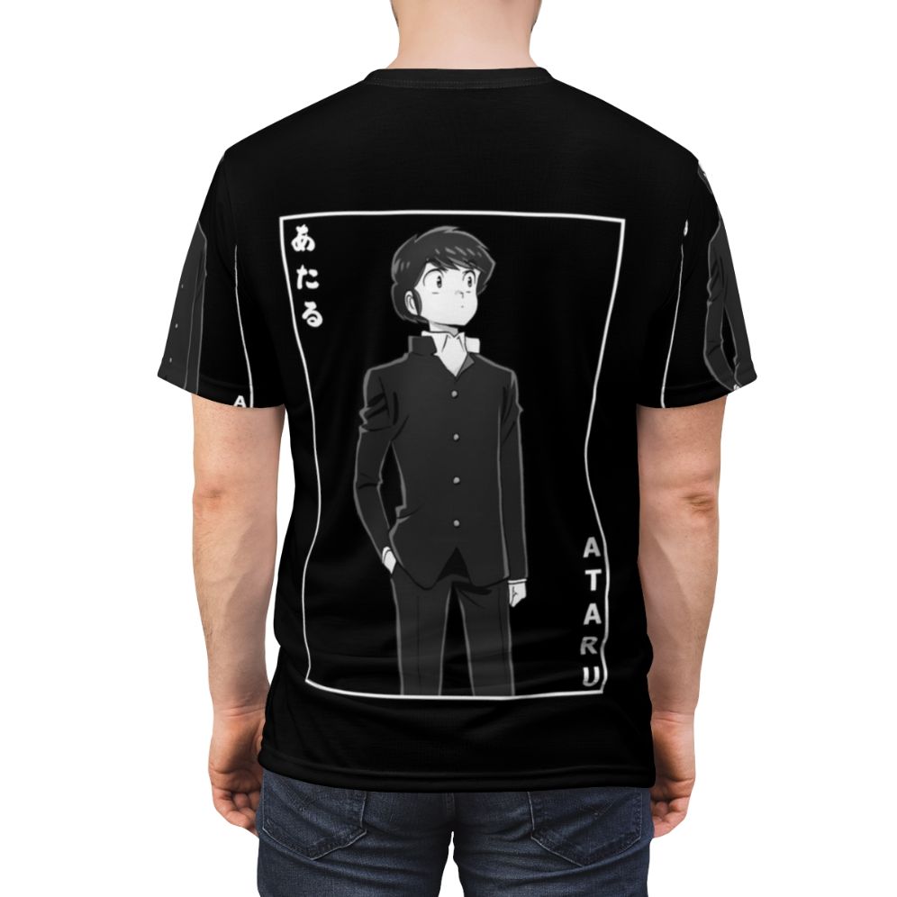 Ataru Moroboshi Inspired Anime T-shirt with Urusei Yatsura Characters - men back