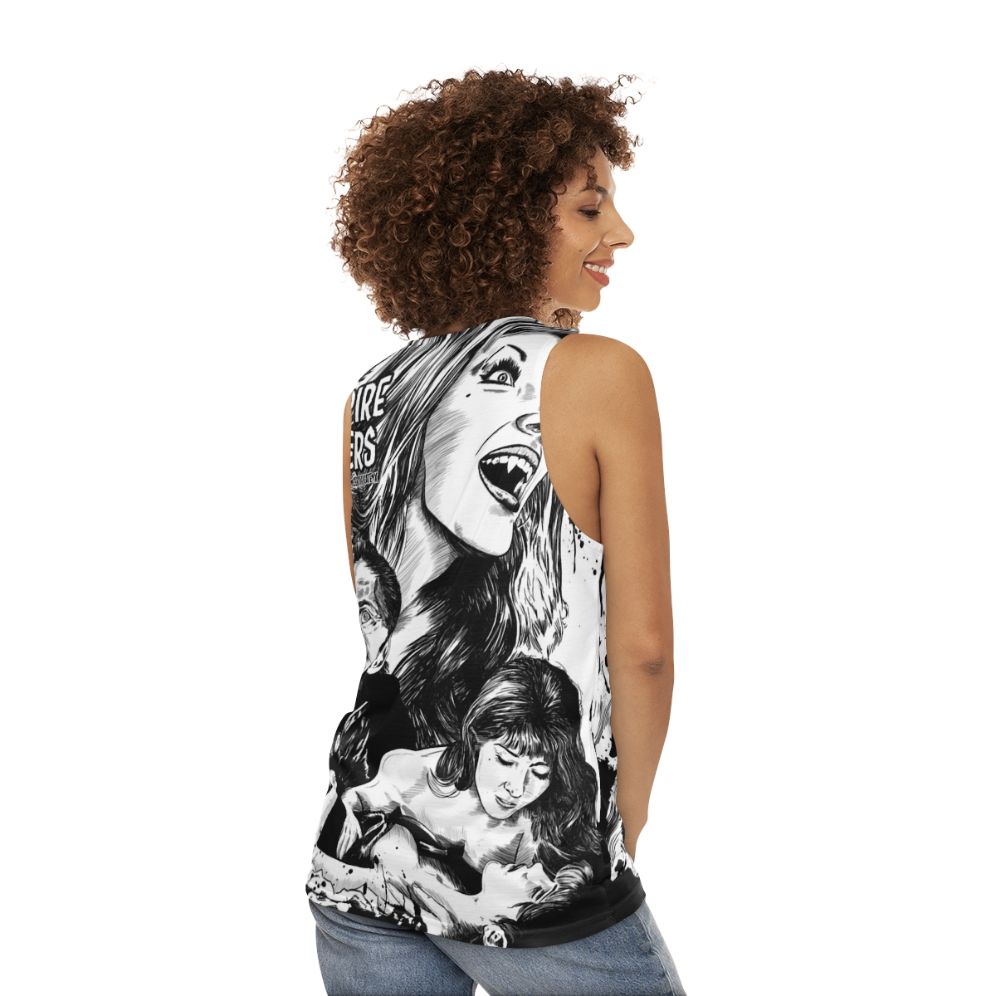 Hammer Horror Vampire Lovers Art Print Unisex Tank Top - women back