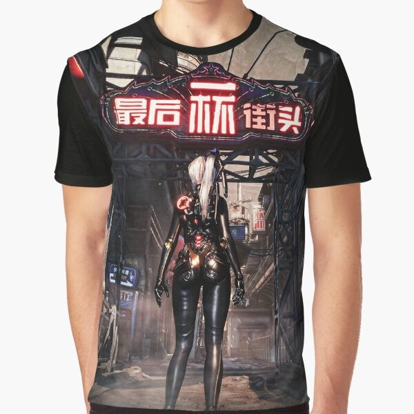 Stellar Blade video game character graphic t-shirt design