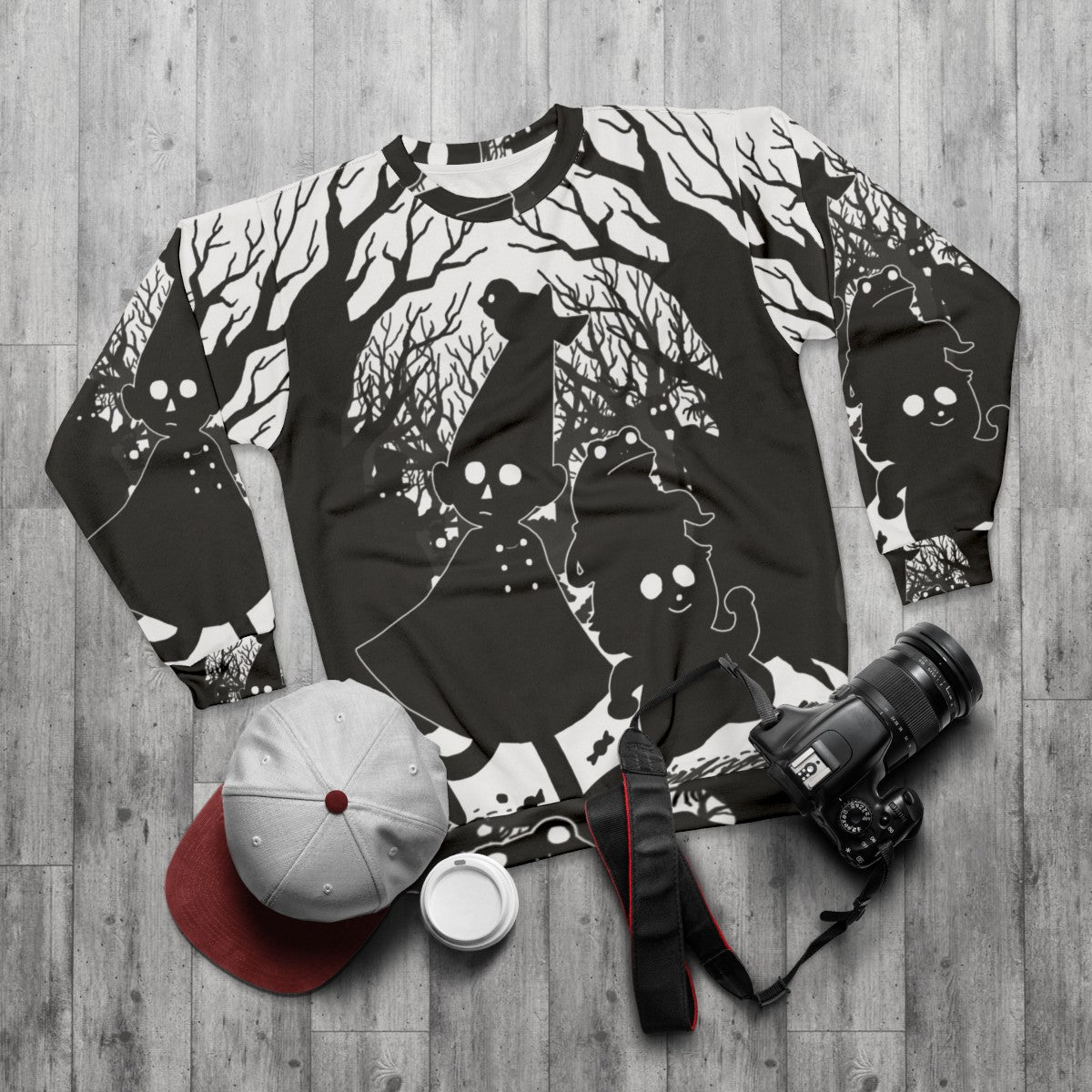 Over The Garden Wall Adelaide Parade Sweatshirt featuring Wirt and Greg - flat lay