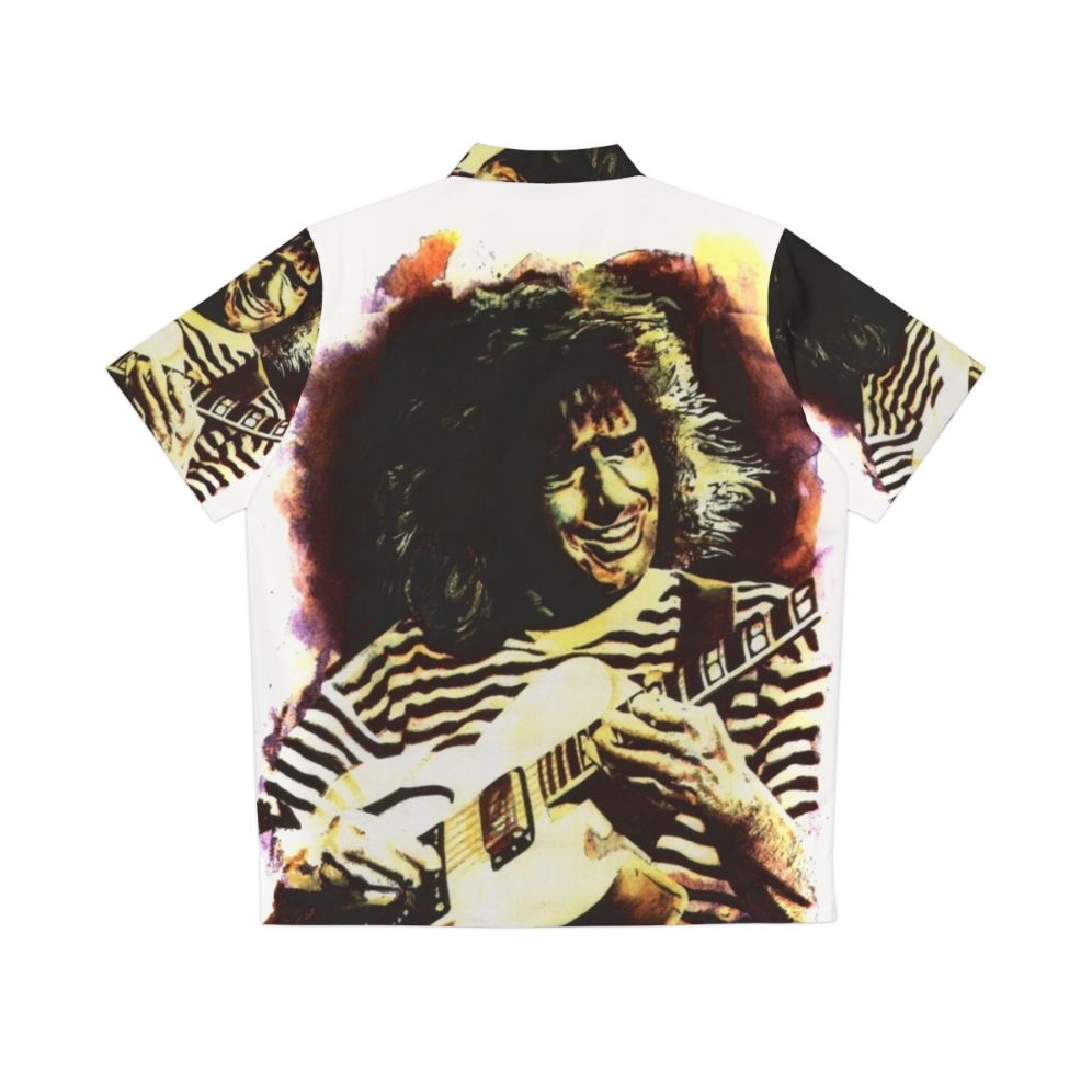 Pat Metheny Hawaiian Shirt with Jazz Fusion Guitar Riff - Back