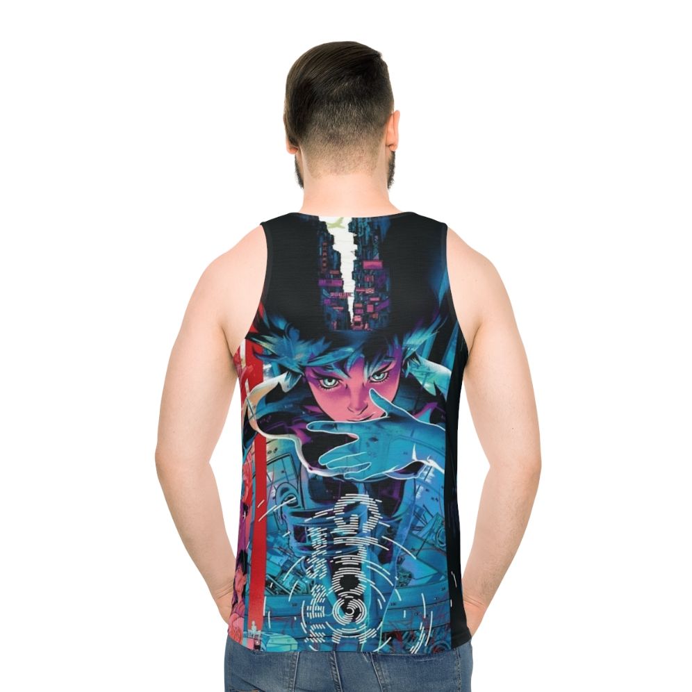 Ghost in the Shell Unisex Tank Top - men back