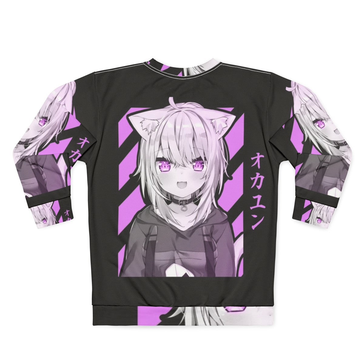 Nekomata Okayu Design Anime Sweatshirt - Back