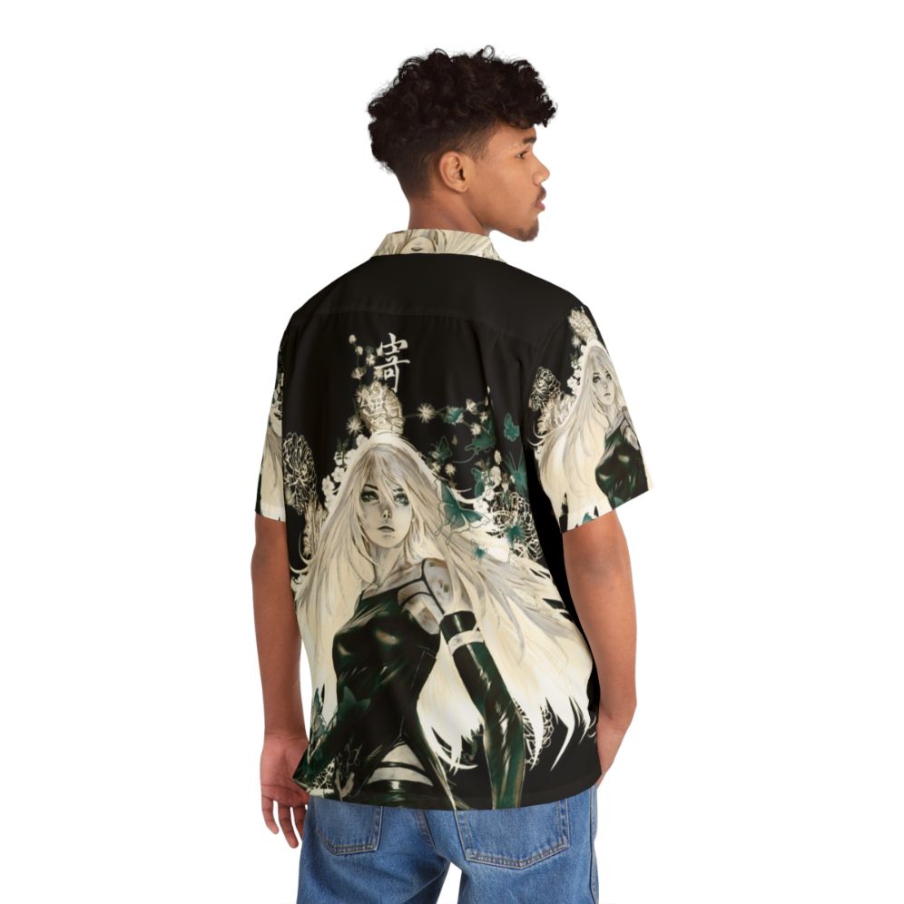 Vibrant hawaiian shirt with butterflies and floral patterns - People Back