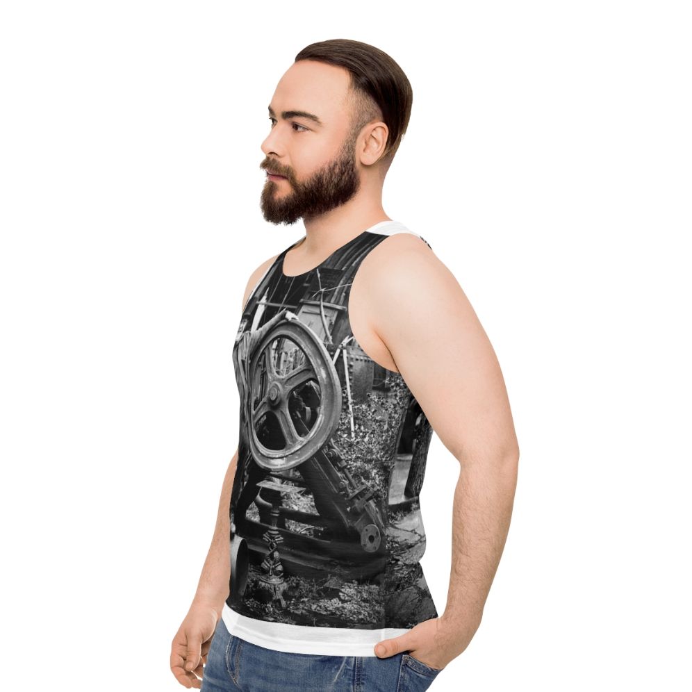 Steeplejack Fred Dibnah Unisex Tank Top - men side