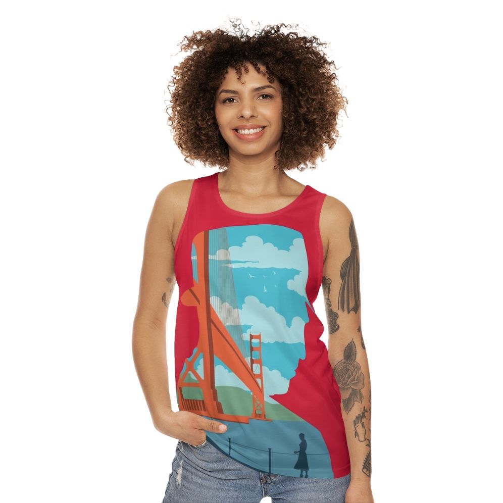 Vertigo movie inspired minimalist unisex tank top - women