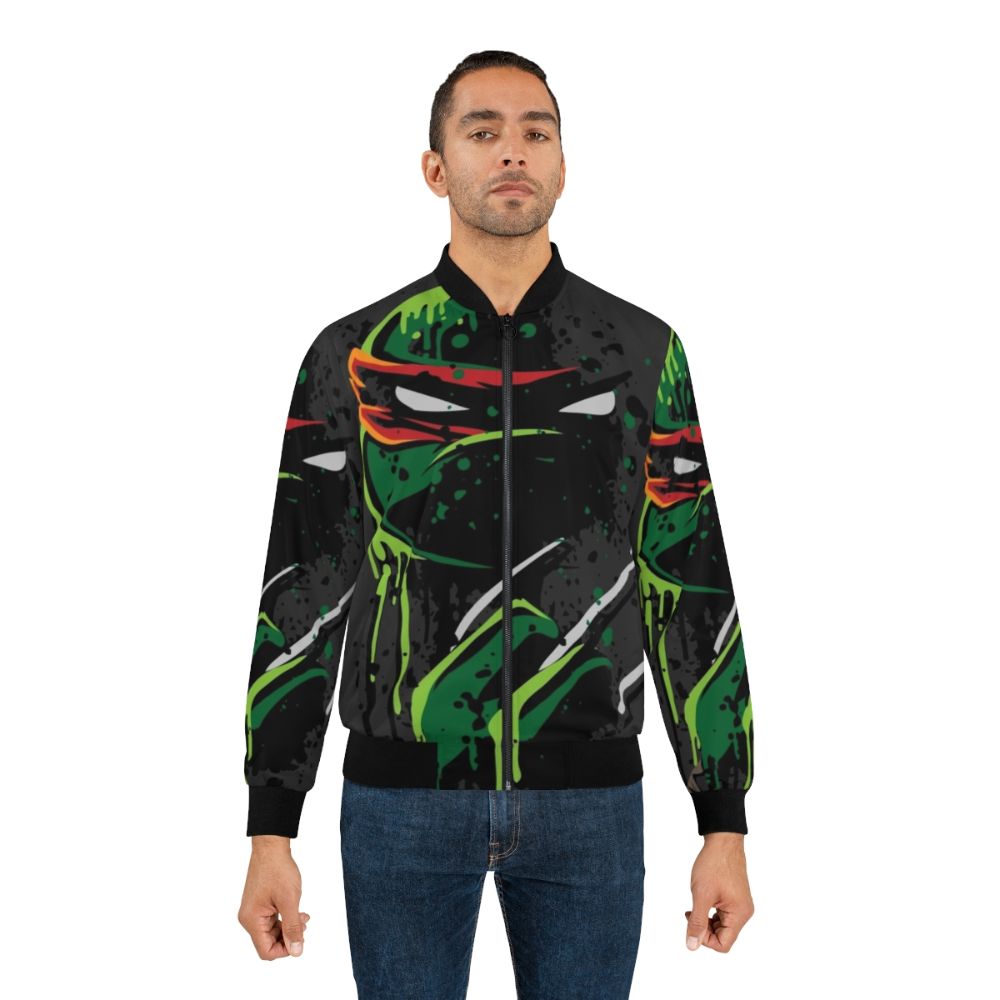 Raphael from the Ninja Turtles wearing a stylish cowabunga bomber jacket - Lifestyle