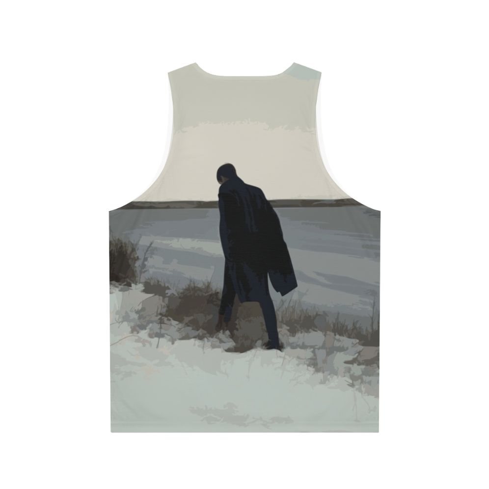 Retrograde unisex tank top with minimal design - Back