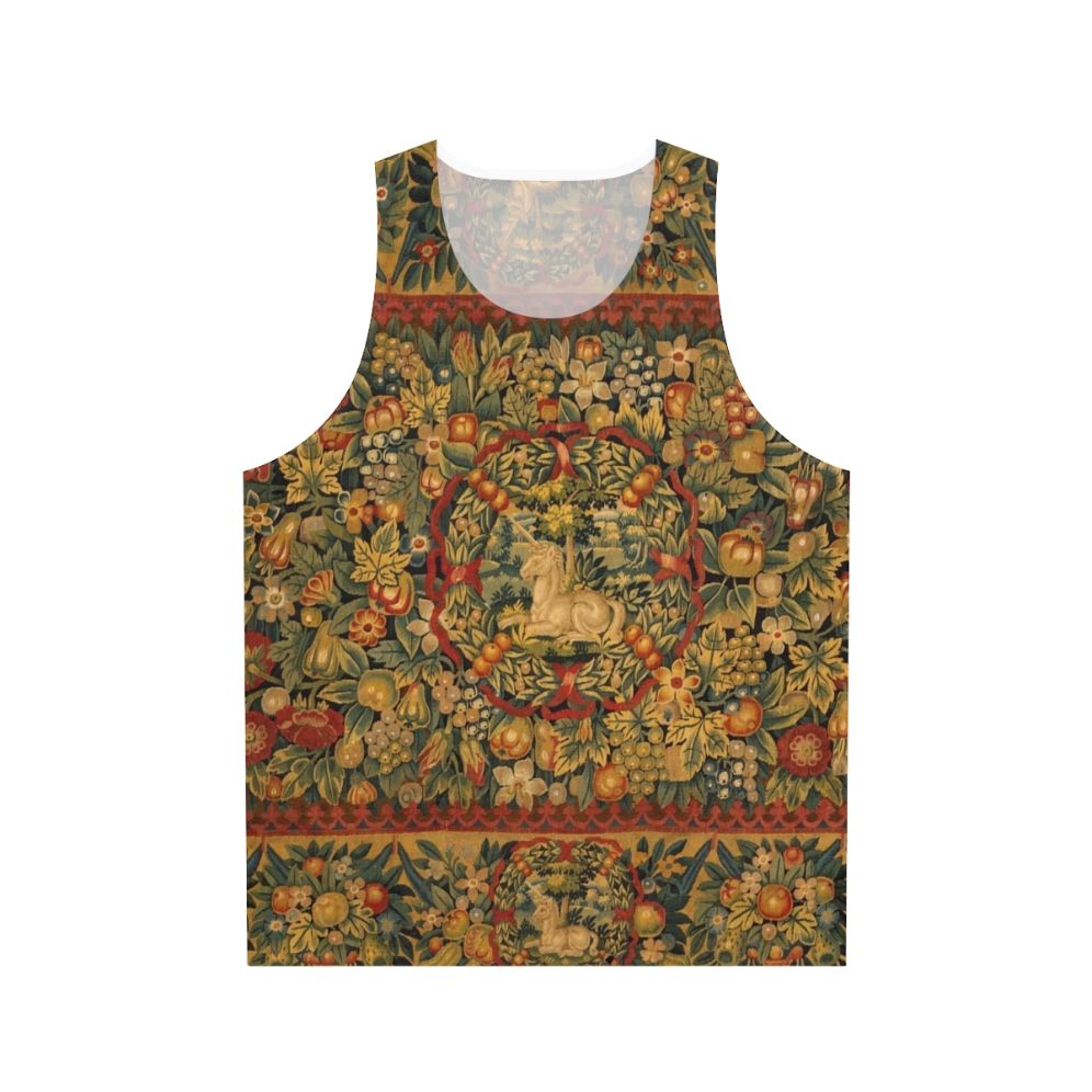 Medieval Unicorn Floral Tapestry Tank Top