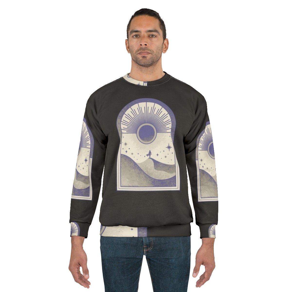 Dune Arrakis sci-fi sweatshirt featuring the iconic Dune movie logo - men