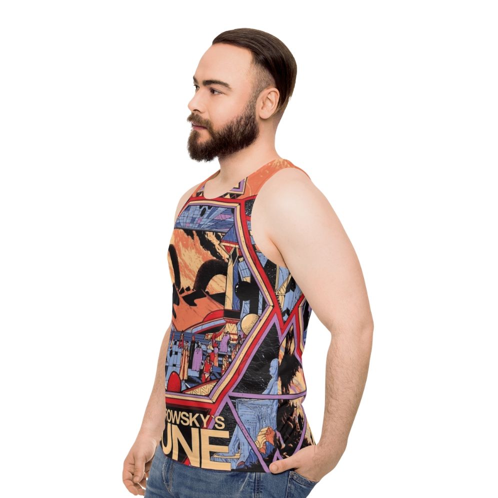 Jodorowsky's Dunes unisex sci-fi tank top - men side