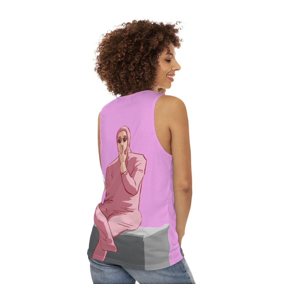 Pink Guy Unisex Tank Top - women back