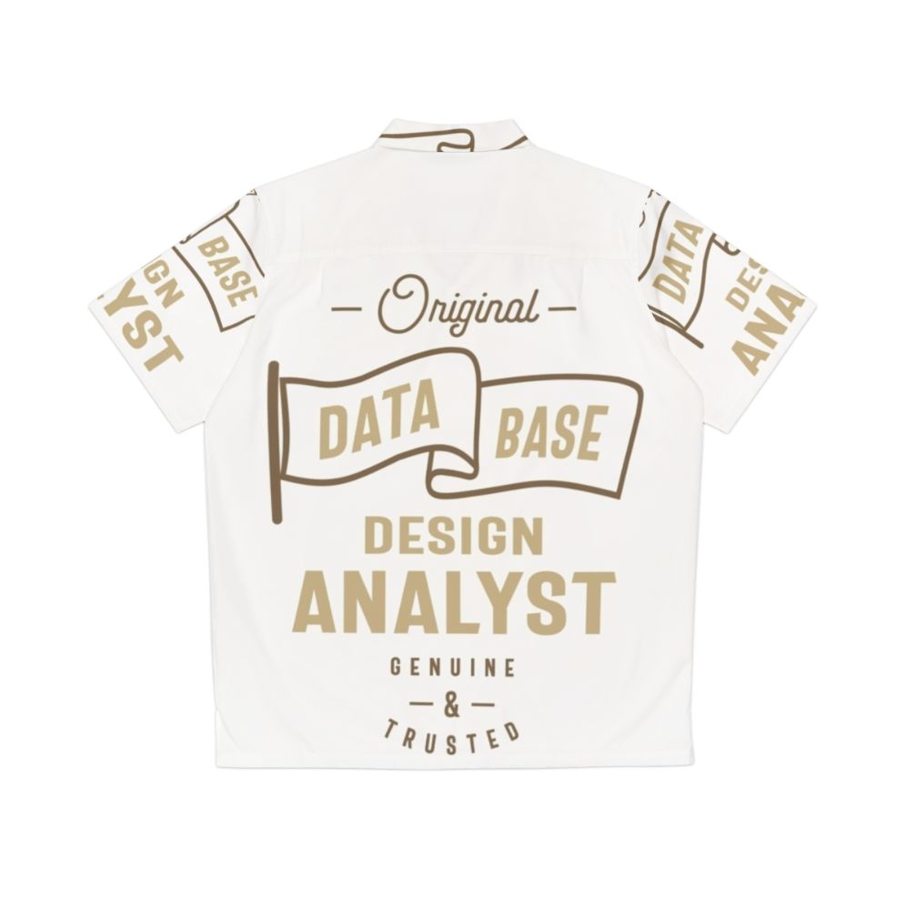 Data Analyst Hawaiian Shirt with Database Design Pattern - Back