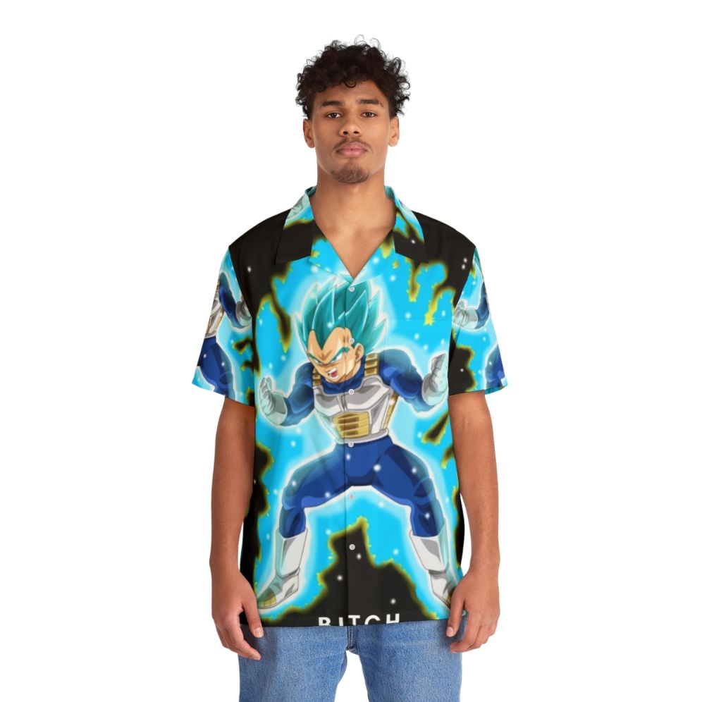 Bitch I'm Adorable Hawaiian Shirt featuring Dragon Ball Z characters - People Front