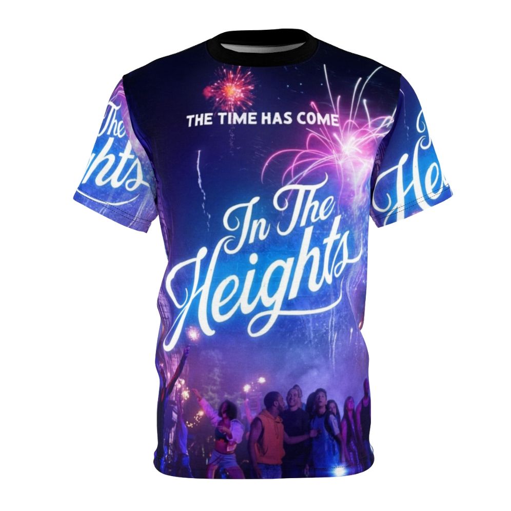 Vibrant t-shirt design inspired by the Broadway musical and 2021 movie In The Heights, featuring Anthony Ramos.