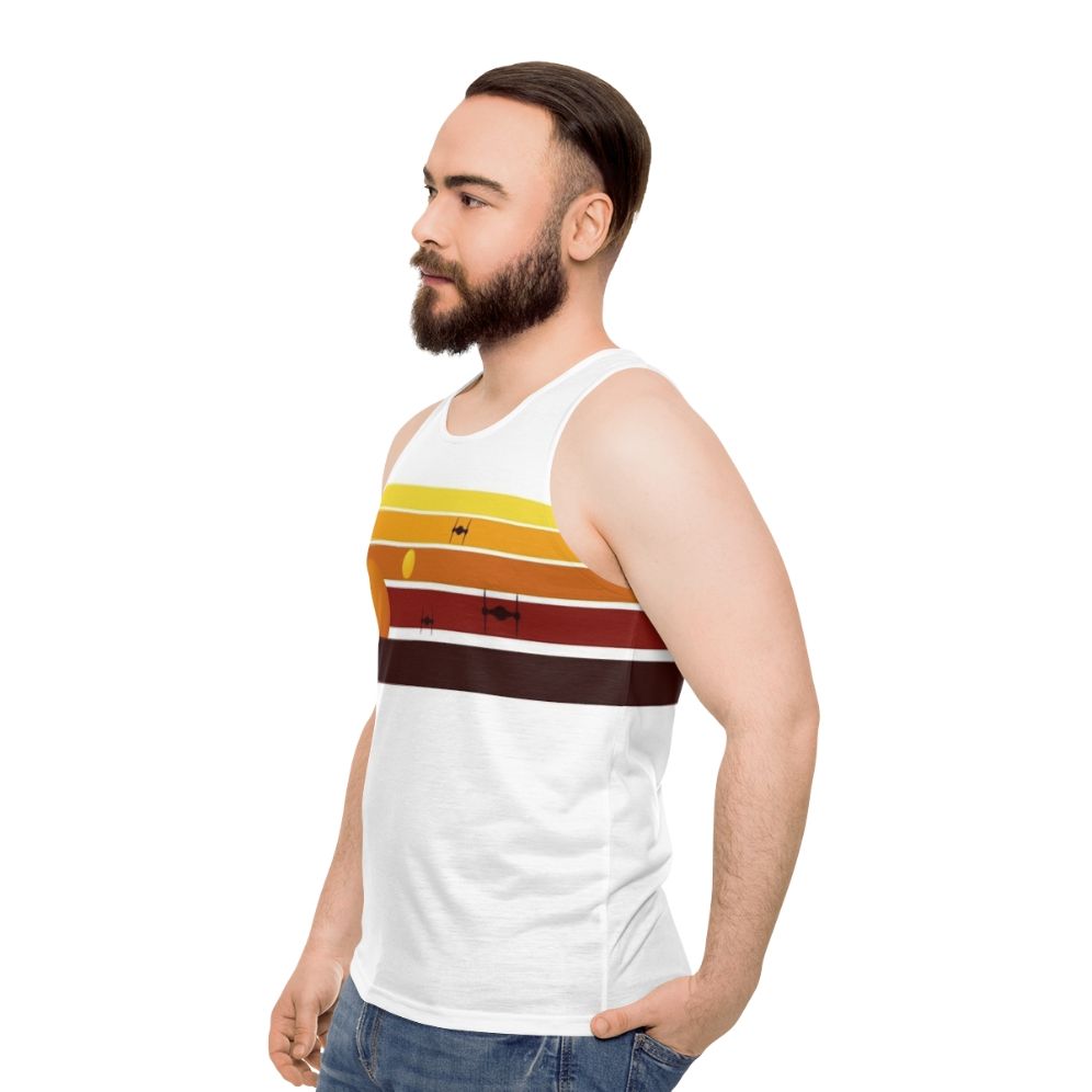 Tatooine Sun Star Wars Unisex Tank Top - men side