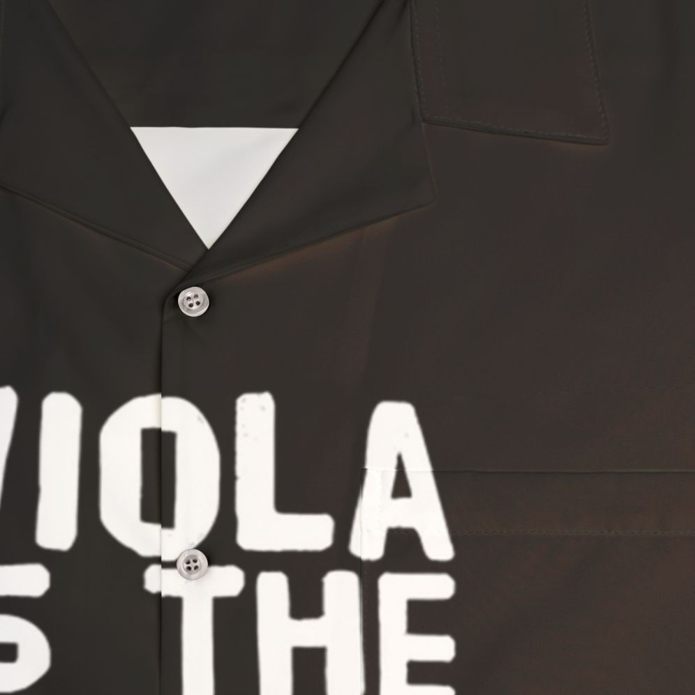 Funny Hawaiian Shirt for Viola Players "Viola is the Bacon of Music" - Detail