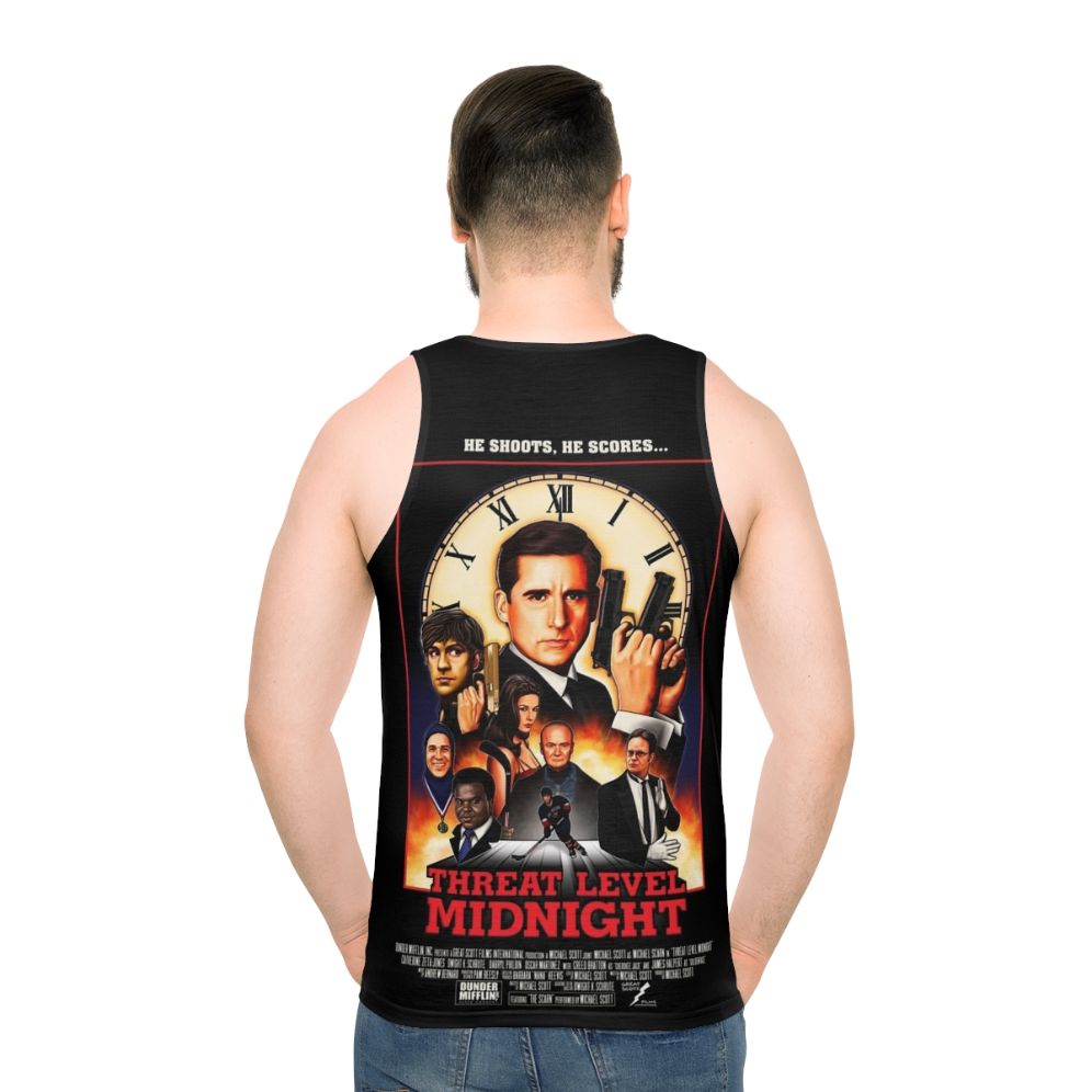 Unisex 'Threat Level Midnight' tank top from The Office - men back