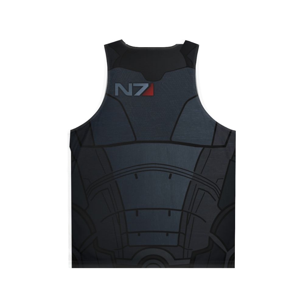 Mass Effect Commander Shepard Unisex Gaming Tank Top - Back