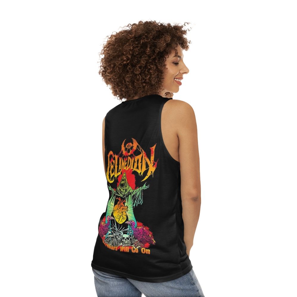 Celine Dion Metal Unisex Tank Top - women back