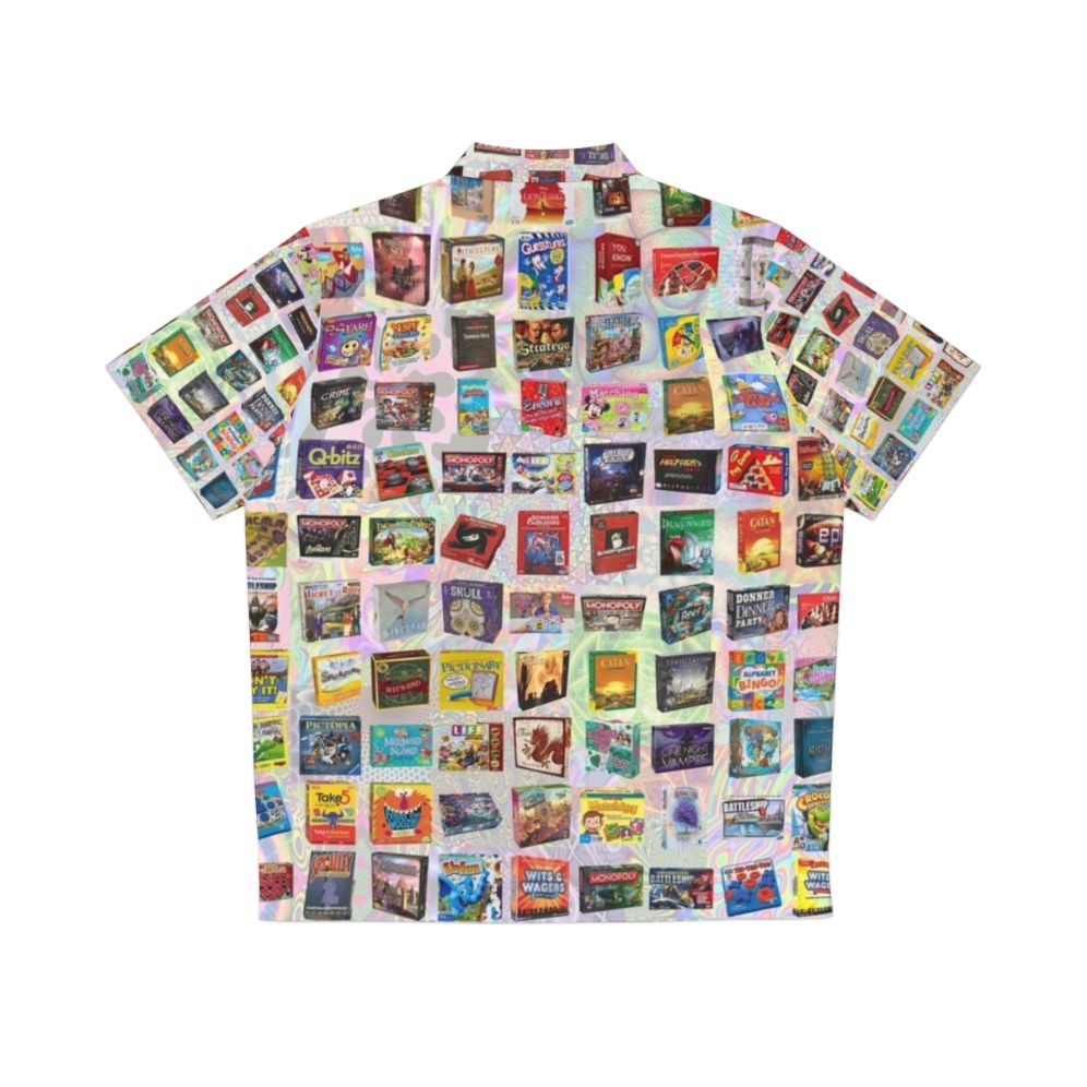 Board games Hawaiian shirt featuring a colorful tropical design - Back