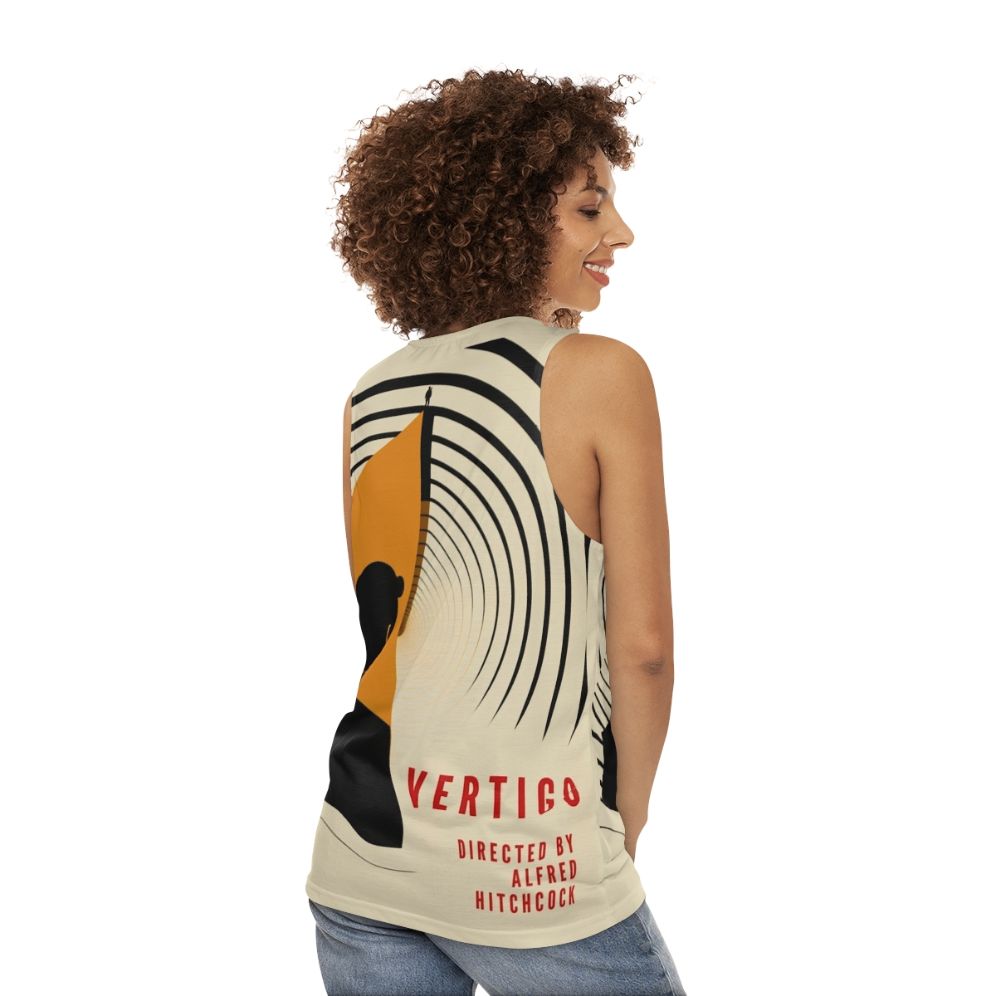 Vertigo movie poster alfred hitchcock unisex tank top - women back