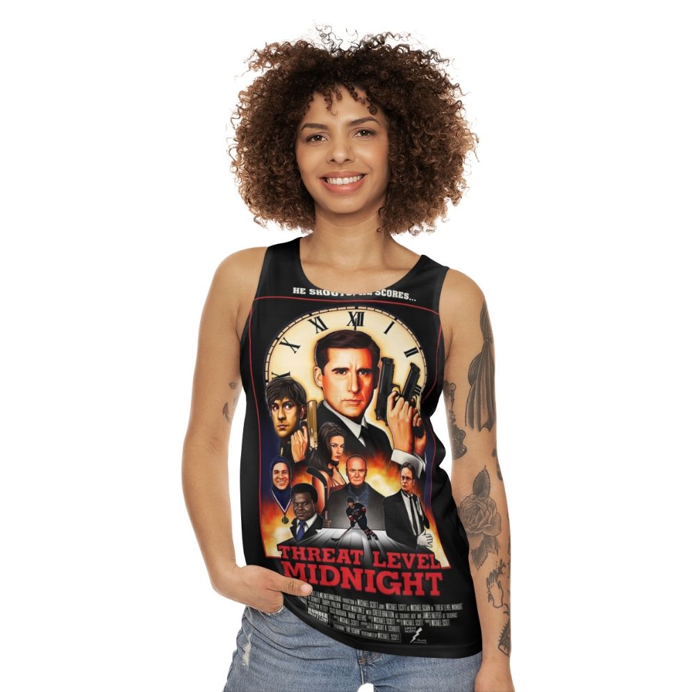 Unisex 'Threat Level Midnight' tank top from The Office - women