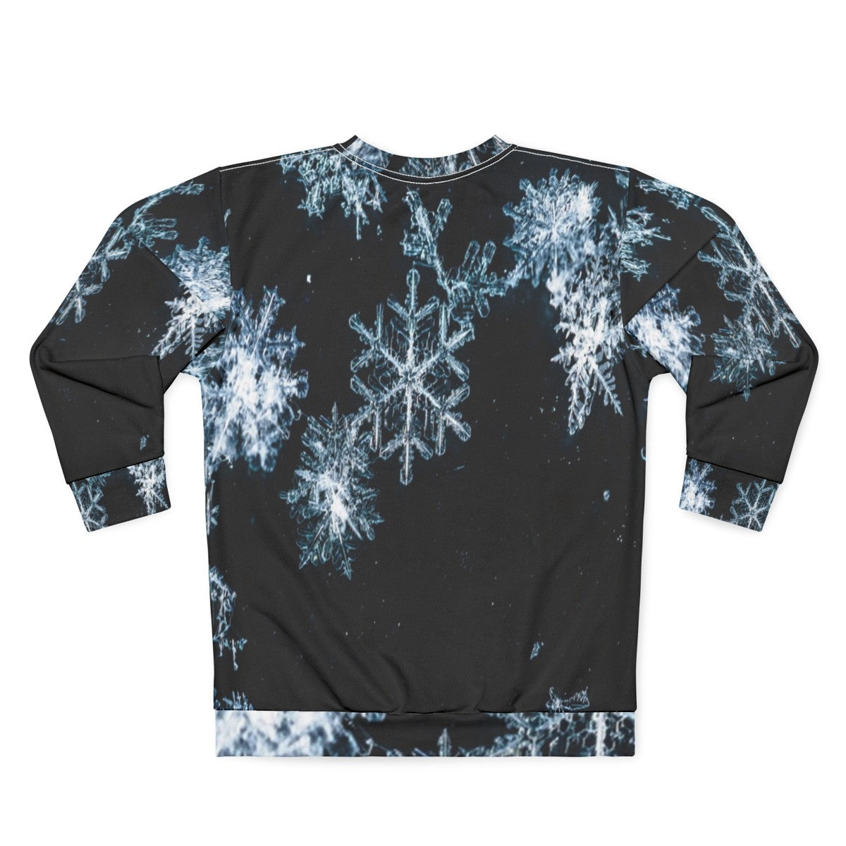 Black and white snowflake pattern sweatshirt - Back