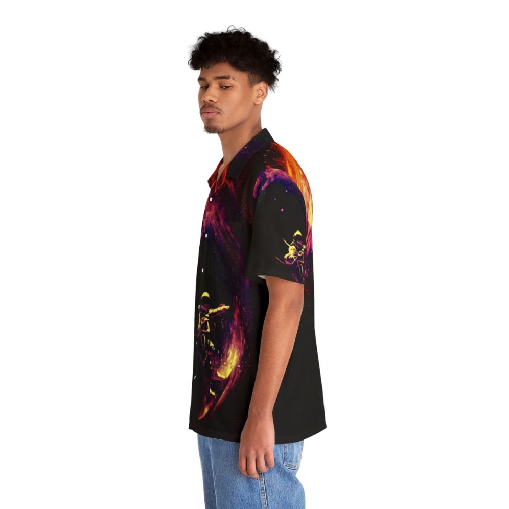 Cosmic Surfer Space Hawaiian Shirt - People Left