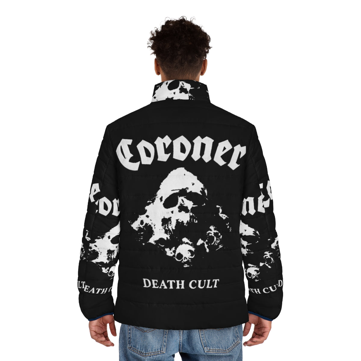 Coroner Band Puffer Jacket featuring the iconic band logo - men back