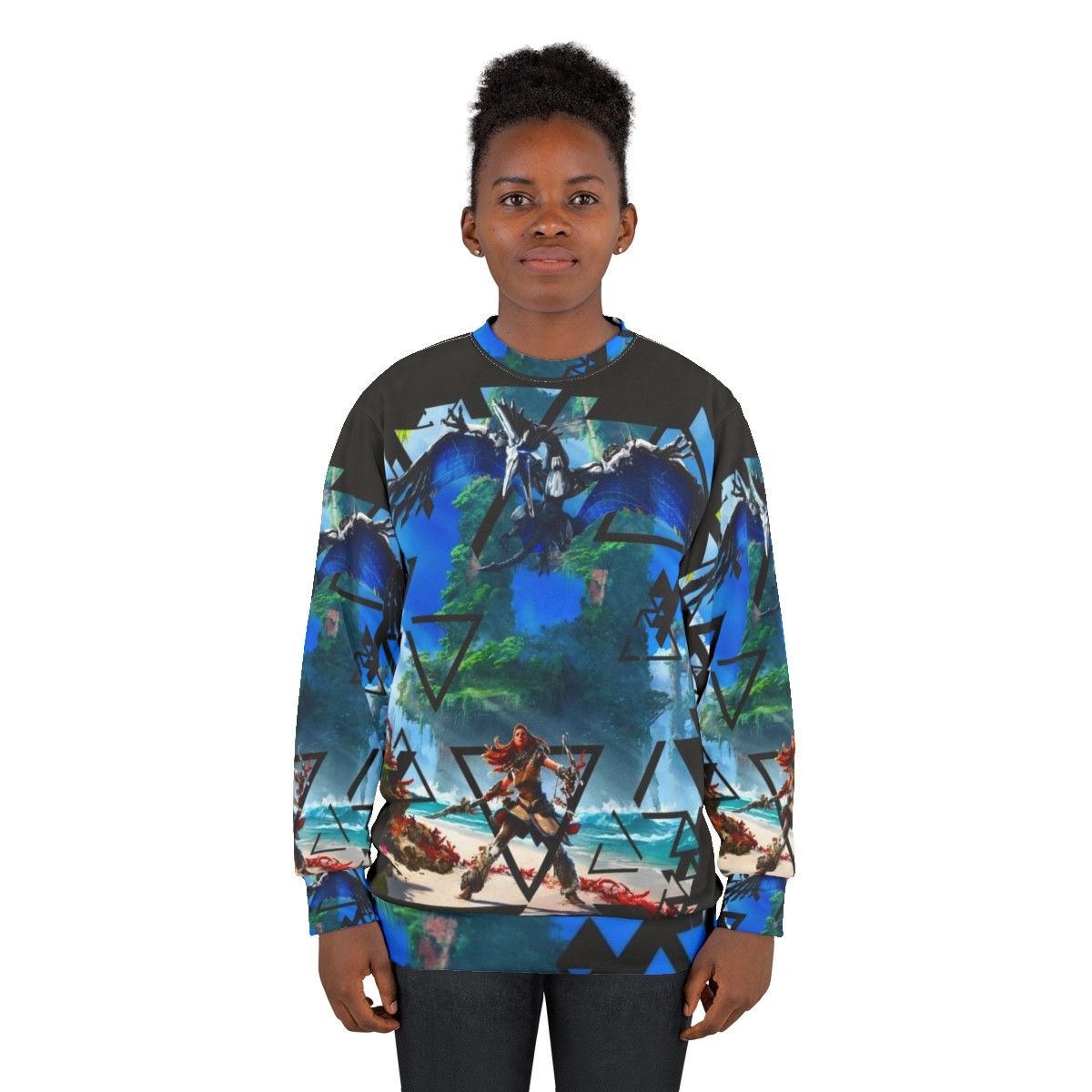 Horizon Forbidden West PlayStation 5 Sweatshirt featuring Aloy from the Guerrilla Games video game - women