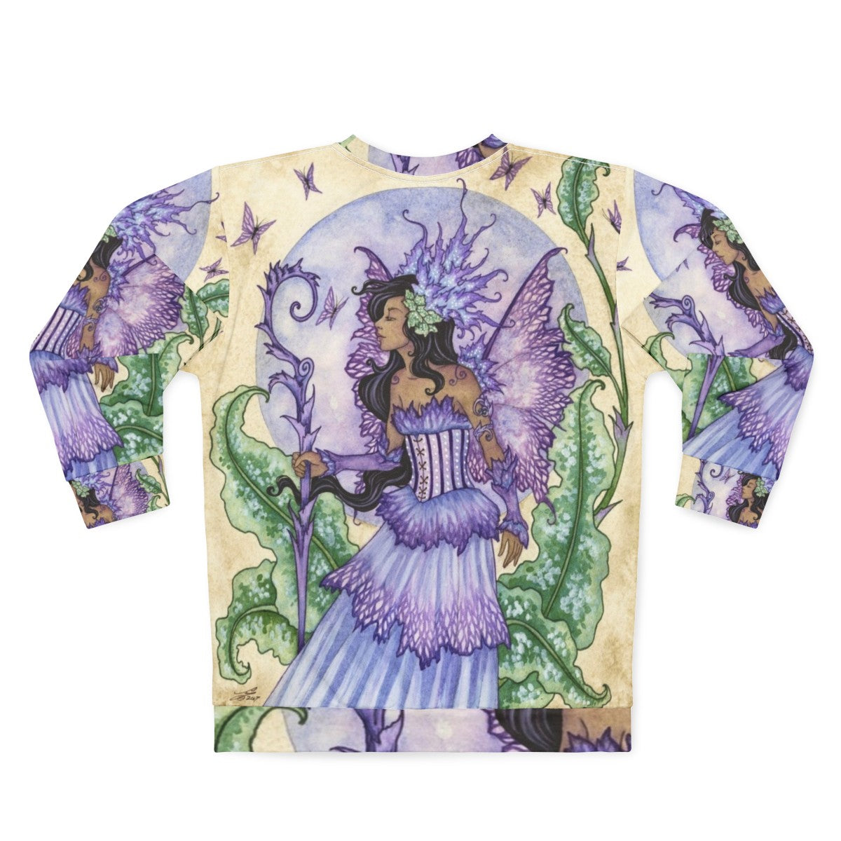 Fairy and butterfly-themed spring sweatshirt - Back