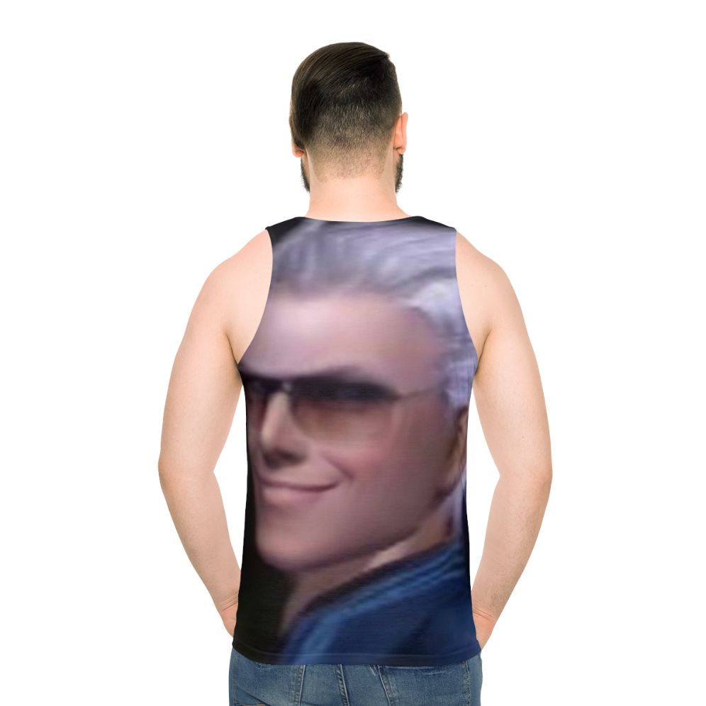 Vergil from Devil May Cry Unisex Tank Top - men back