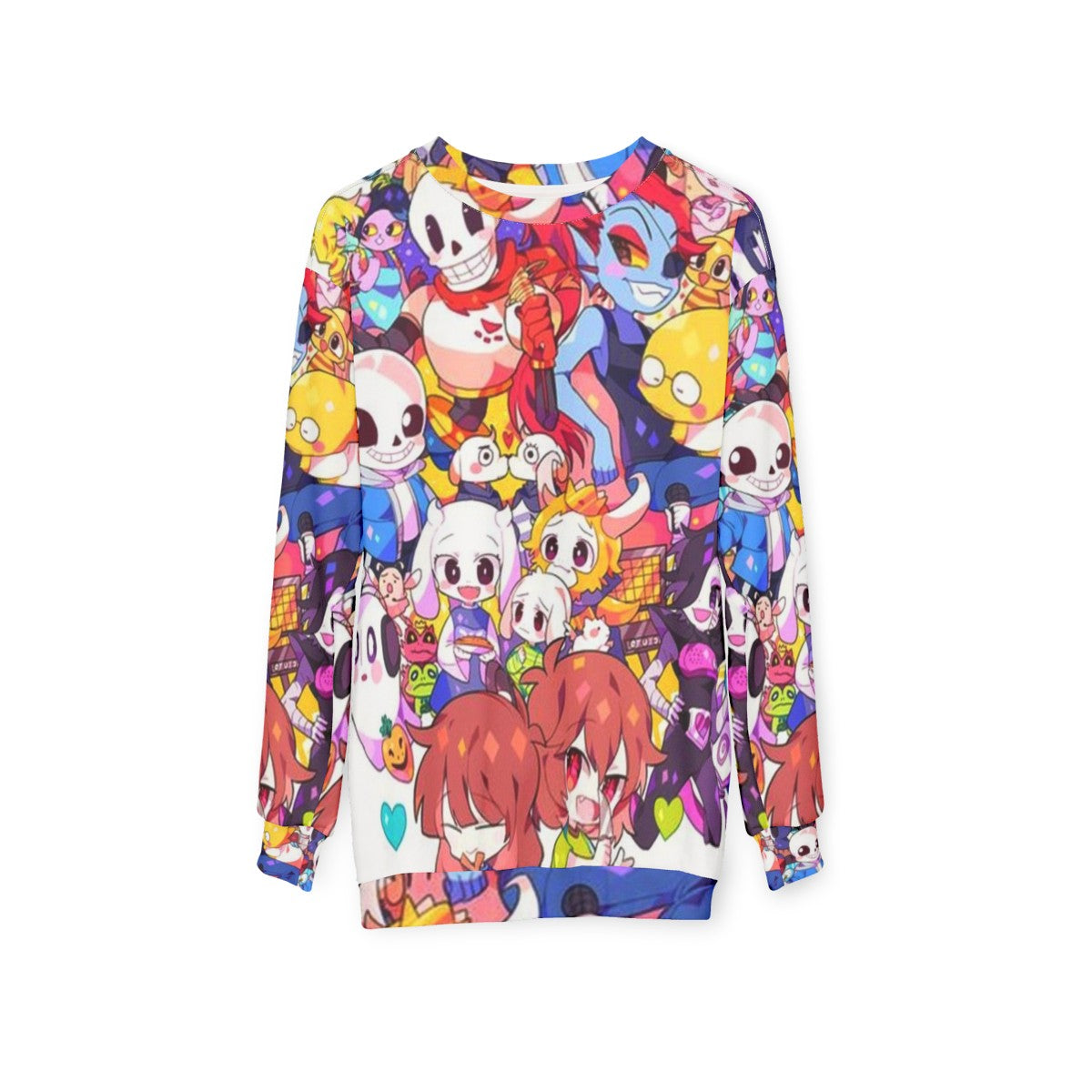 Undertale Heart Sweatshirt featuring the iconic heart symbol from the indie game Undertale - hanging