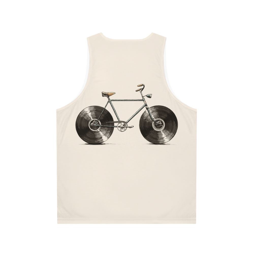 Unisex music and cycling tank top - Back